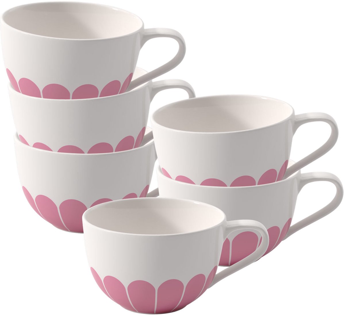 Cappuccinotassen Fleur Couleur 300 ml Set van 6