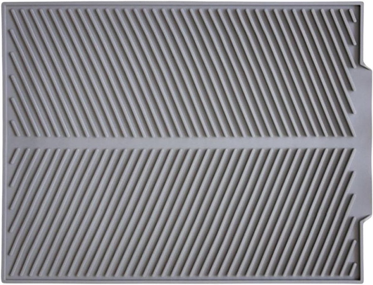 Keuken Afdruipmat - Afwas Bak - Aanrecht Droog - Opvouwbaar Hittebestendig - 26x26 cm - Grijs