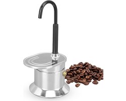 Koffiezetapparaat - Mokkapot Moka - Italiaanse Koffie - Enkele Buis Ontwerp - 50 ml Capaciteit - Aluminium
