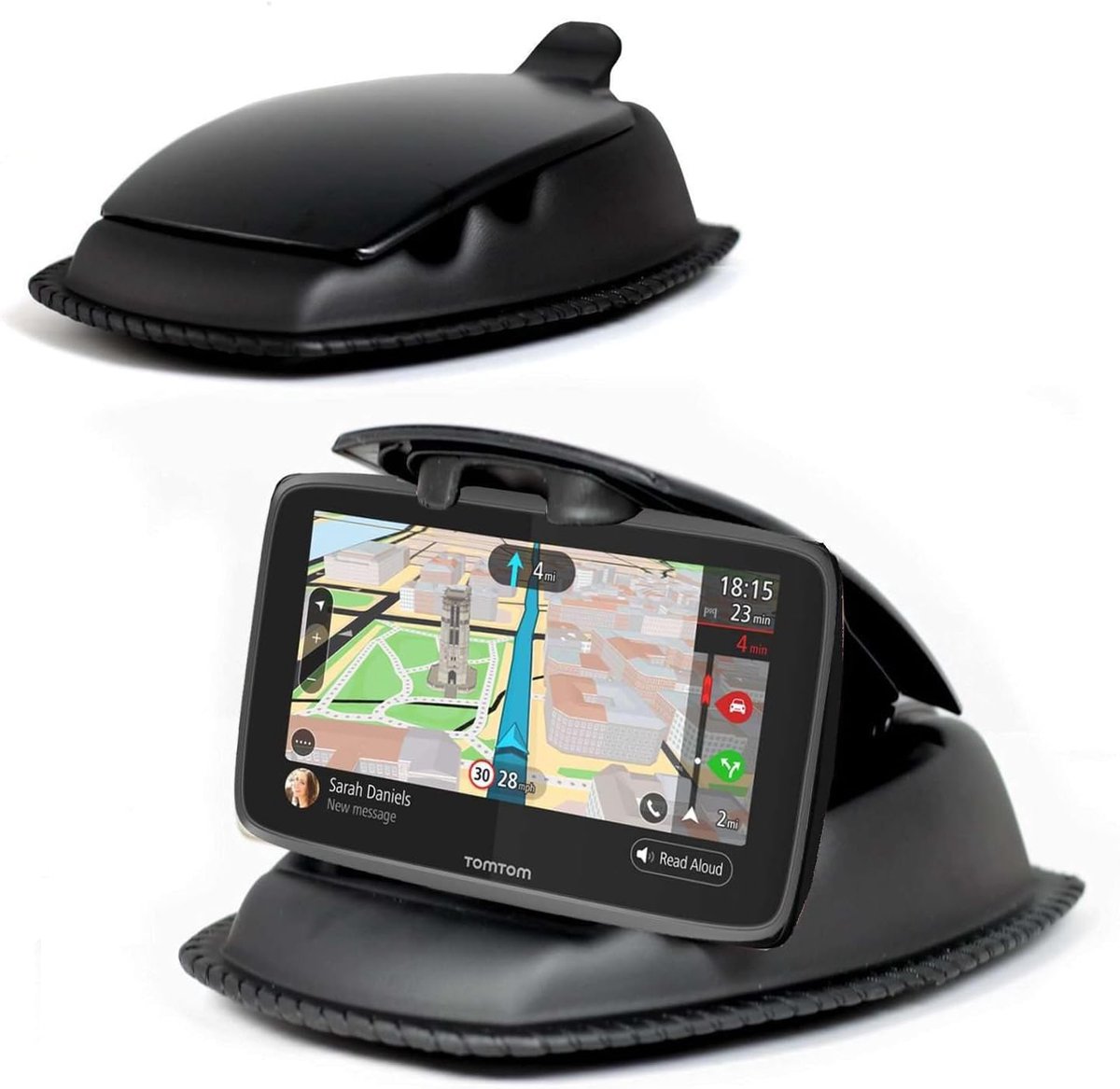 Dashboard Houder - GPS Mount - Veilig Navigeren - Antislip Basis - Zwart