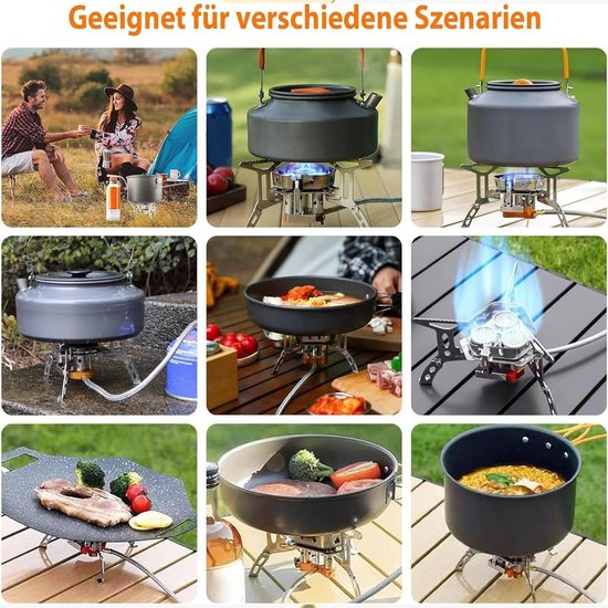 Kampeer Kooktoestel - Draagbare Brander - Outdoor Koken - Winddicht Ontwerp - 11x10x10 cm — afbeelding 5