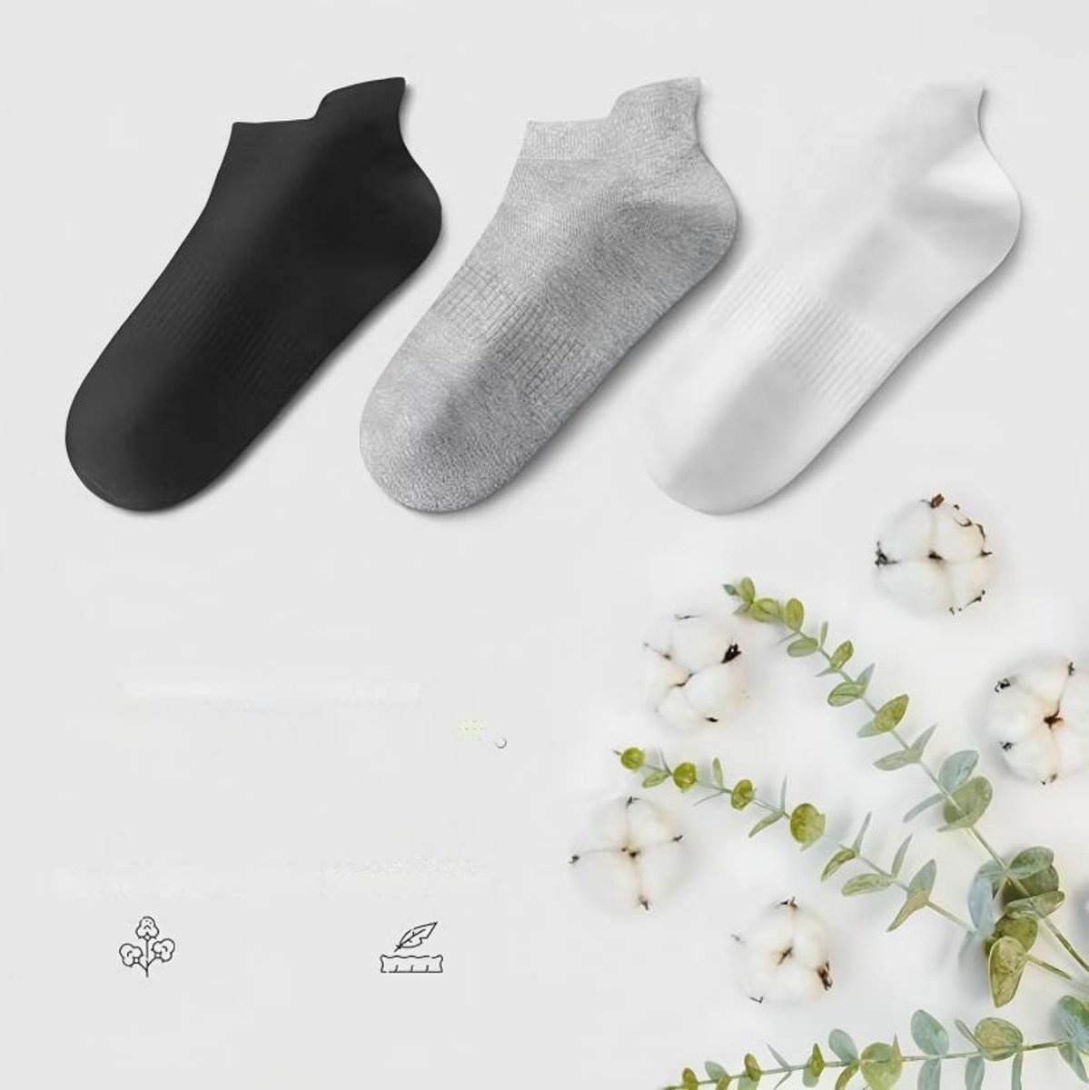 Verpakking van 10 paar – Unisex laag uitgesneden katoenen sokken – Ademende, antislip sportsokken – Sokken met mesh-structuur – Enkelsokken voor hardlopen en sport – Lichtgewicht katoenen sokken – Maat M – Wit - maat 36—41 — cadeau in Cadeau-ideeën - foto 2
