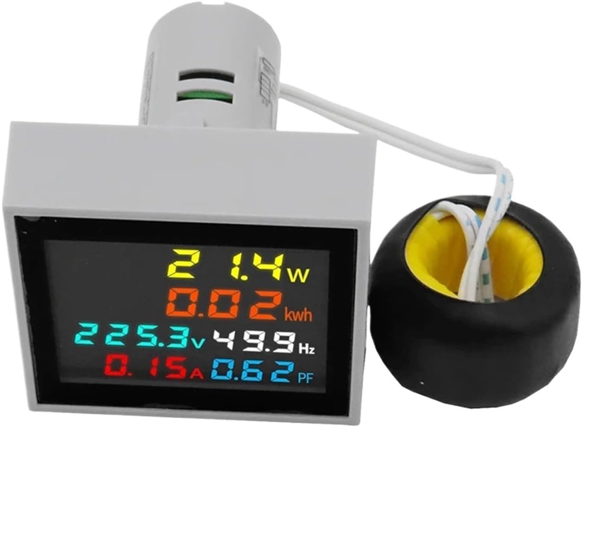 Digitale Energiemeter - Multifunctionele Monitor - Stroomverbruik Meten - 6-in-1 Functies - Din-Rail Montage - Zwart