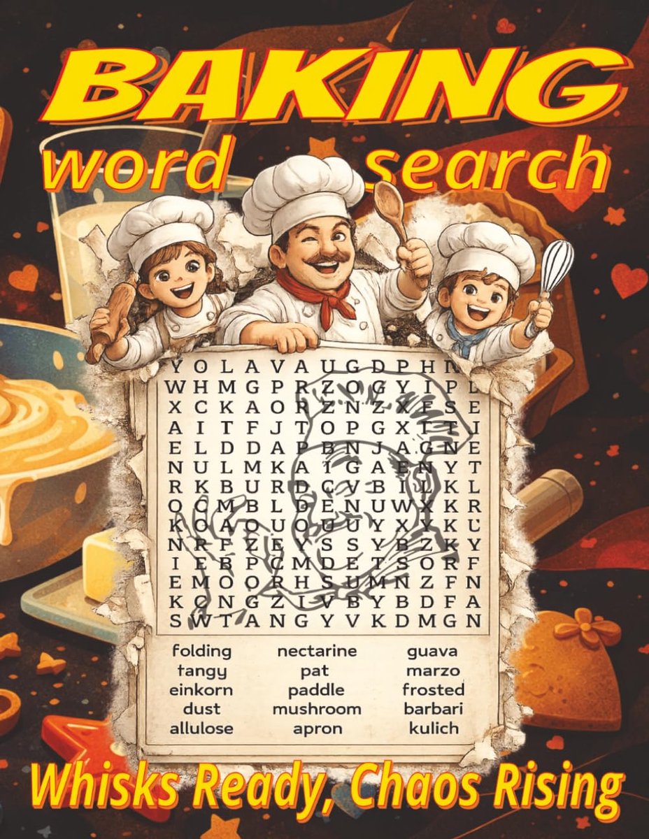 Puzzelboek Bakken - Woordzoeker - Ontspanning - Grote letters - 8.5 x 11 inch
