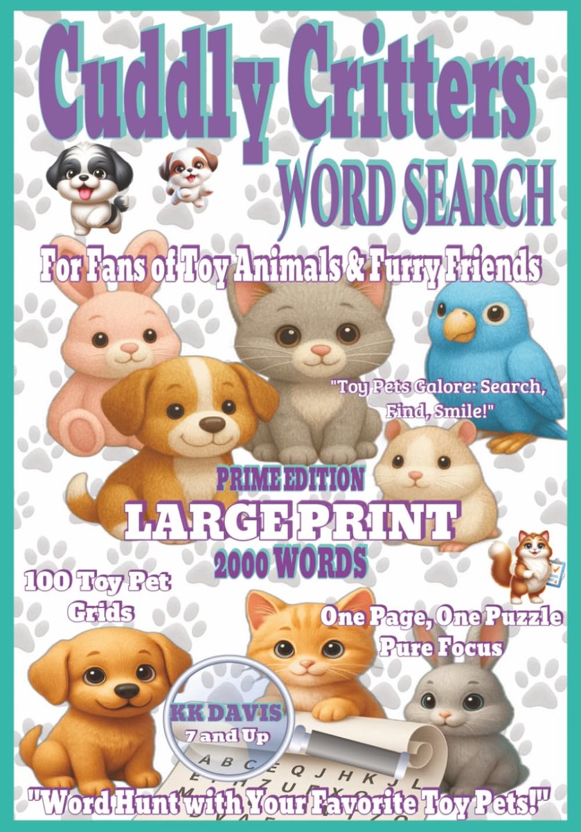 Woordzoeker Puzzelboek - Dieren Thema - Ontspanning Hersenen - 100 Puzzels 2000 Woorden - 7x10 Inch