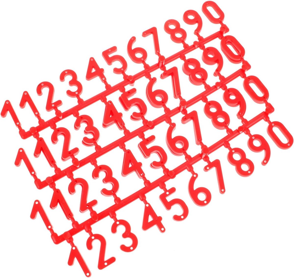 Bijenkorf Nummerbord - Markeringsbord Set - Imkerij Identificatie - Weerbestendig Kunststof - 3 Stuks - Rood