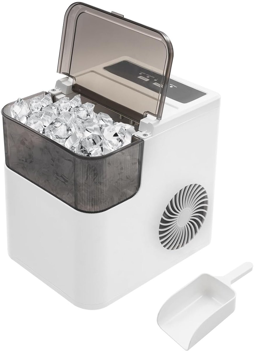 IJsblokjesmachine - IJsmaker - Snelle IJsblokjes - 12 kg per dag - 29x23x28 cm - Wit