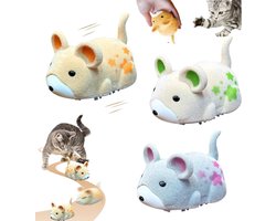 Kattenspeelgoed - Kattenspeelgoedmuis - Elektrisch interactief kattenspeelgoed - Zelfstandigheid - Realistische geluiden Elektrische muizen vermijden bewegende obstakels - 5x4x3,5cm