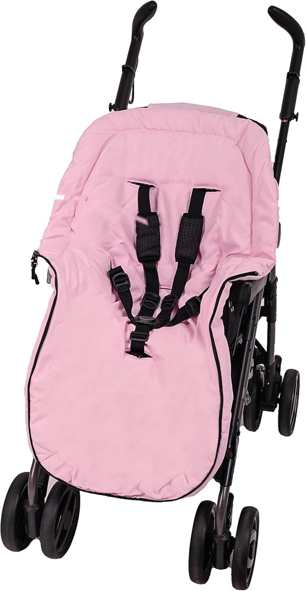 Voetenzak - Kinderwagen deken - Zomerse uitstapjes - Afneembare vulling - 95 x 45 cm - Roze — afbeelding 4