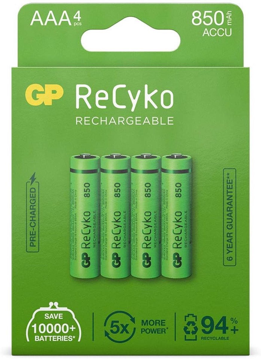 Oplaadbare Batterijen - Micro AAA - Apparaten Voeden - Klaar voor Gebruik - 850 mAh