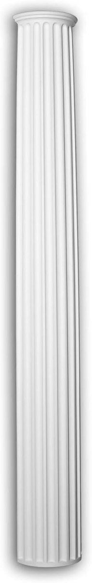Halve Zuil - Schaft Zuil - Gevel Decoratie - Ionische Stijl - 158cm Hoog - Wit