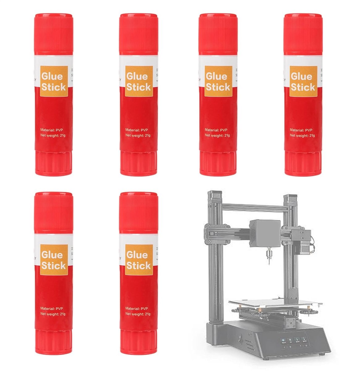 3D Printer Lijm - Lijmstiften Set - Vervorming Verminderen - Solide Hechting - 6 Delige Set