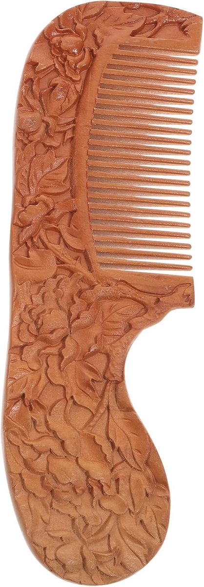 Houten Kam - Fijne Kam - Dagelijks Gebruik - Niet Statisch - 18.5 x 5.5 cm - Natuurlijk Hout
