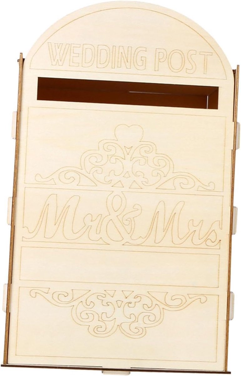 Houten Brievenbus - Kaartenhouder Cadeaubus - Bruiloft Receptie - Duurzaam Hout - 33x20x20 cm