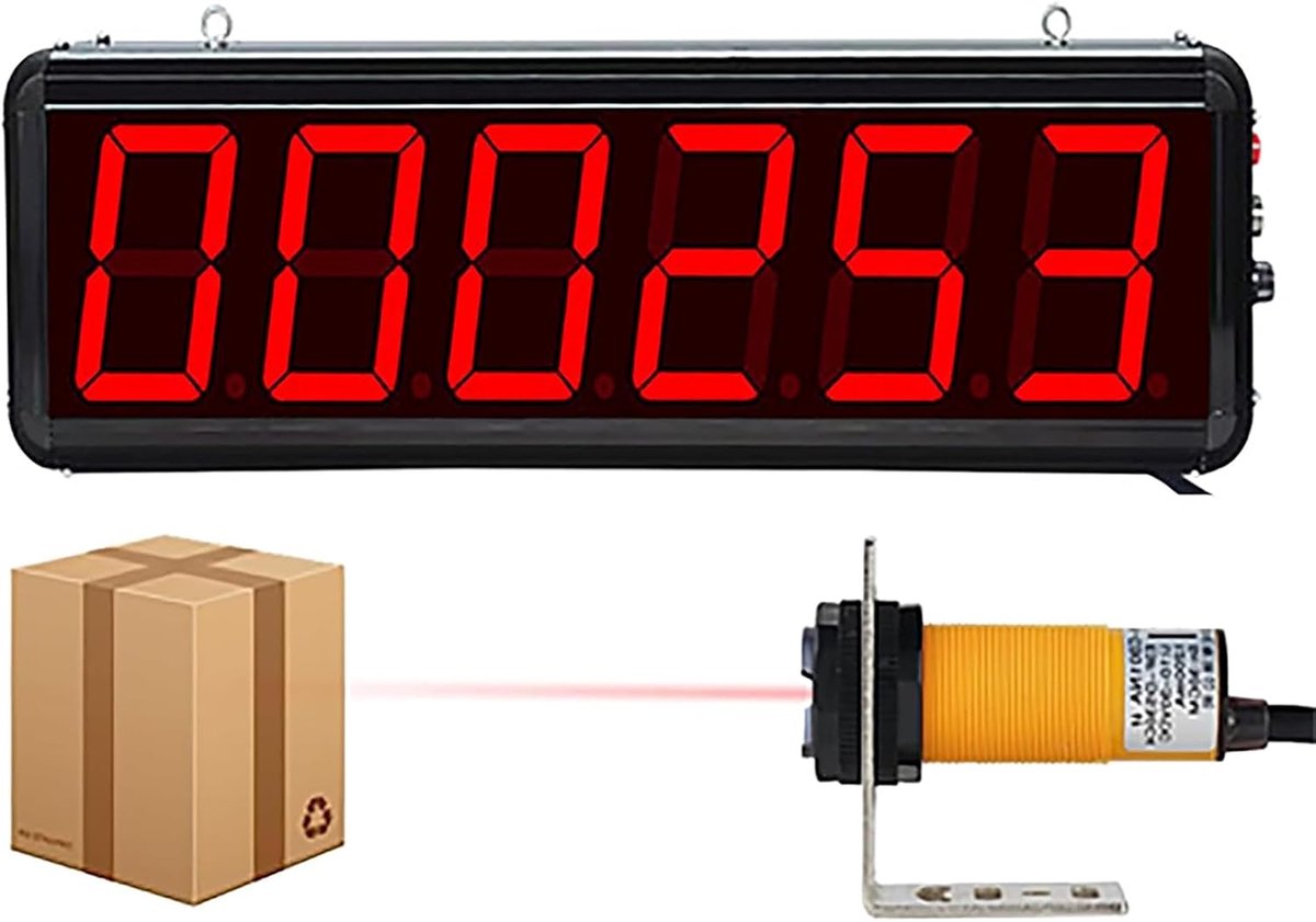 Digitale Teller - Bezoekersteller Geheugen - Mensen Tellen - Instelbare Gevoeligheid - 125x448x43mm