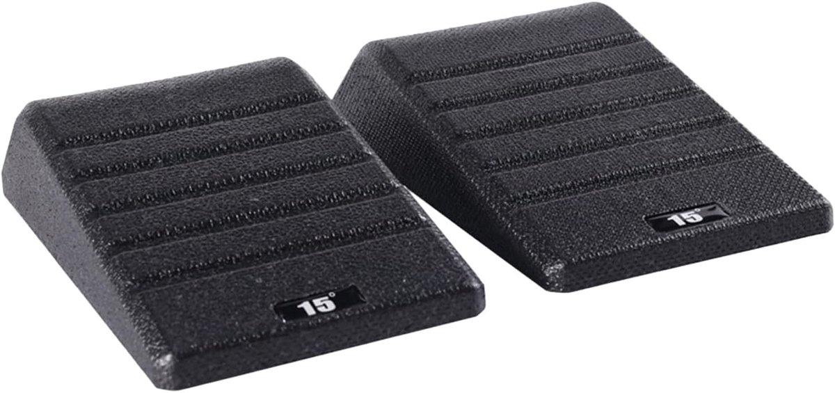 Squat Wedge - Fitness Blokken - Oefeningen Verbeteren - Antislip Oppervlak - 29x15x10 cm - Zwart