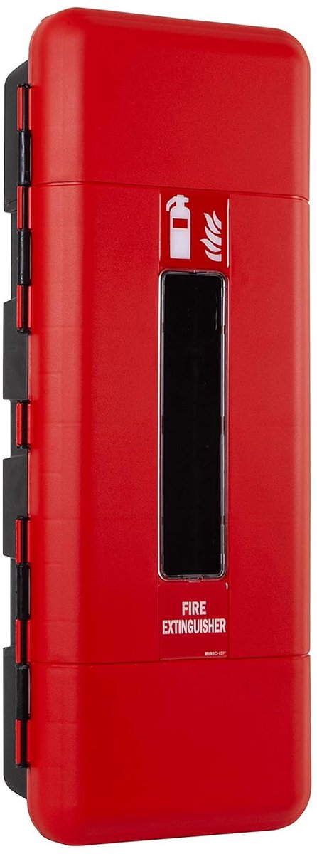 Brandblusser Kast - Veiligheidsopslag - Brandpreventie - Robuust Kunststof - Groot Formaat - Rood