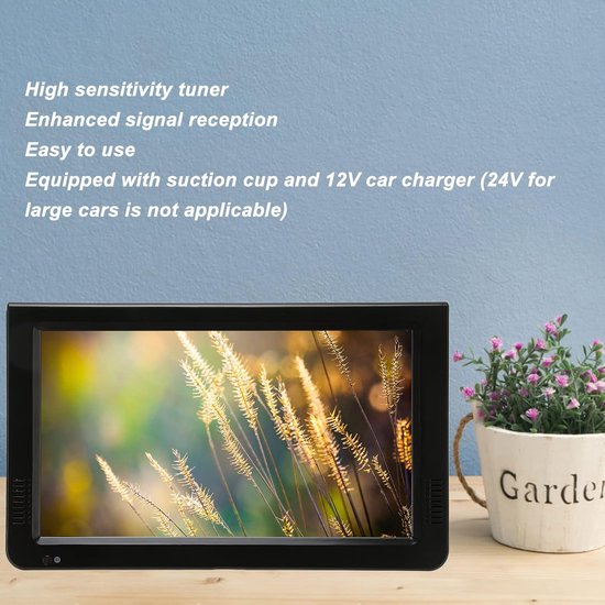 Draagbare Televisie - Mobiele TV - Buiten Gebruik - Ingebouwde Batterij - 10 Inch Scherm — afbeelding 3