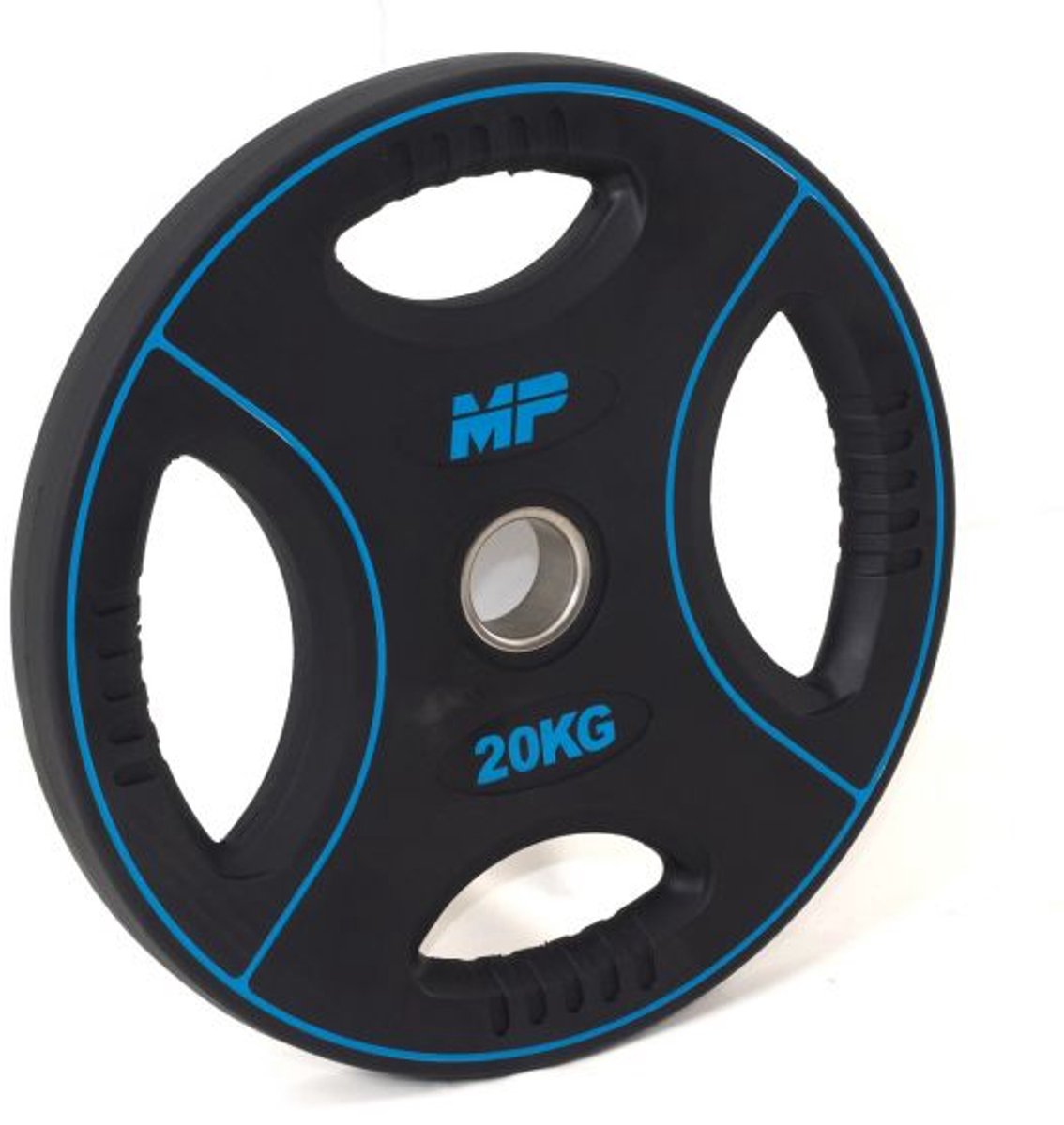 Muscle Power PU 4-Grip Halterschijf - 50 mm - 20 kg