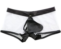 Erotische boxershort mannen - Transparant - Open kruis functie - Knoop - Penis