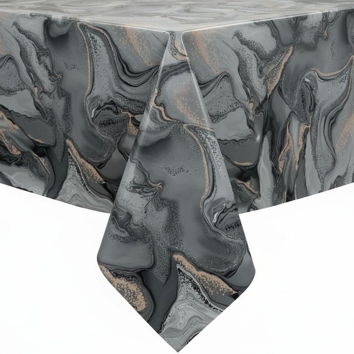 Protecttable - Tafelzeil Marmer Zwart 140x100cm - Tafelkleed Afwasbaar - Kunststof