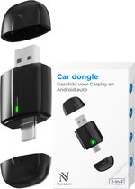 Nuvance CarPlay Dongle - Geschikt voor Android Auto & CarPlay - 2in1 - Bluetooth Dongle - CarPlay Draadloos - USB & USB C