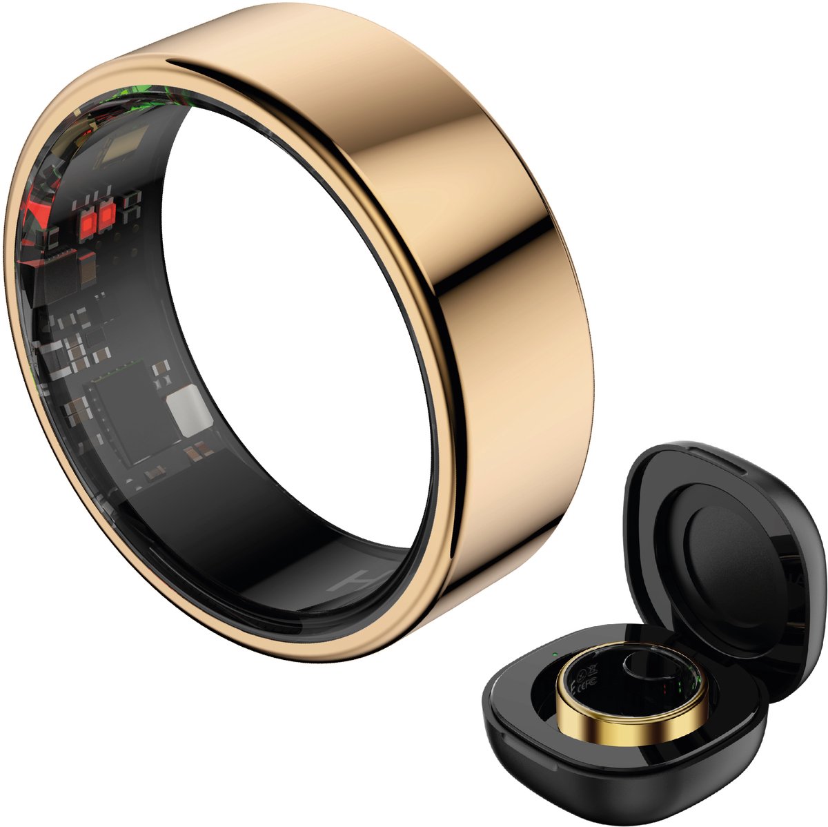 HAALE II Smart Ring met Oplaadcase - Rose - Size 8