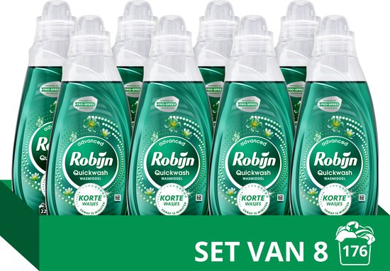 Robijn Quickwash Vloeibaar Wasmiddel - Spring Blossom - 8 flessen - 66 wasbeurten - voordeel verpakking