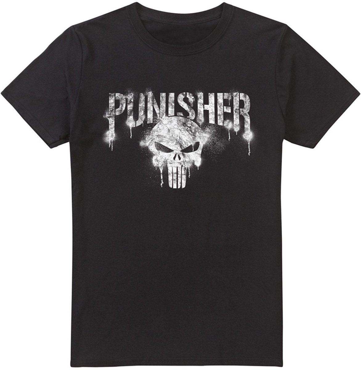 Marvel Punisher Text Heren T-Shirt - Zwart - L