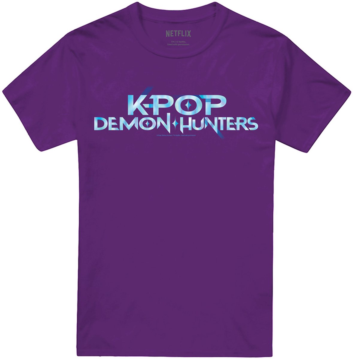 Kpop Demon Hunters Full Colour Logo Heren T-Shirt - Paars - S