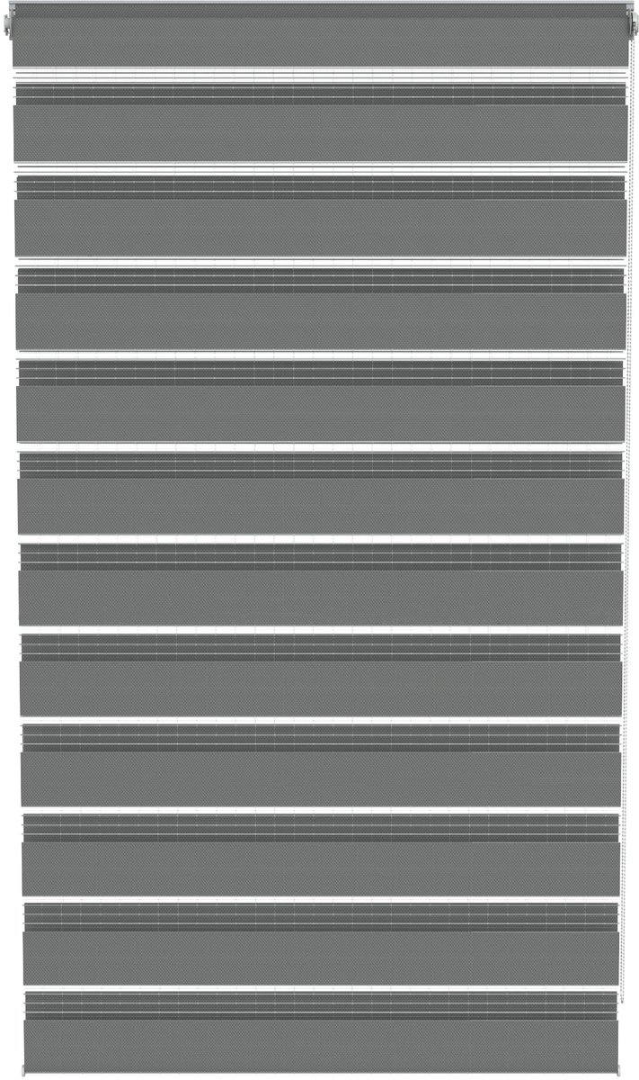 ACXIN Zebra Rollo Klemmfix - Zonder Boren - Lichtdoorlatend en Verduisterend - 90x150cm Grijs