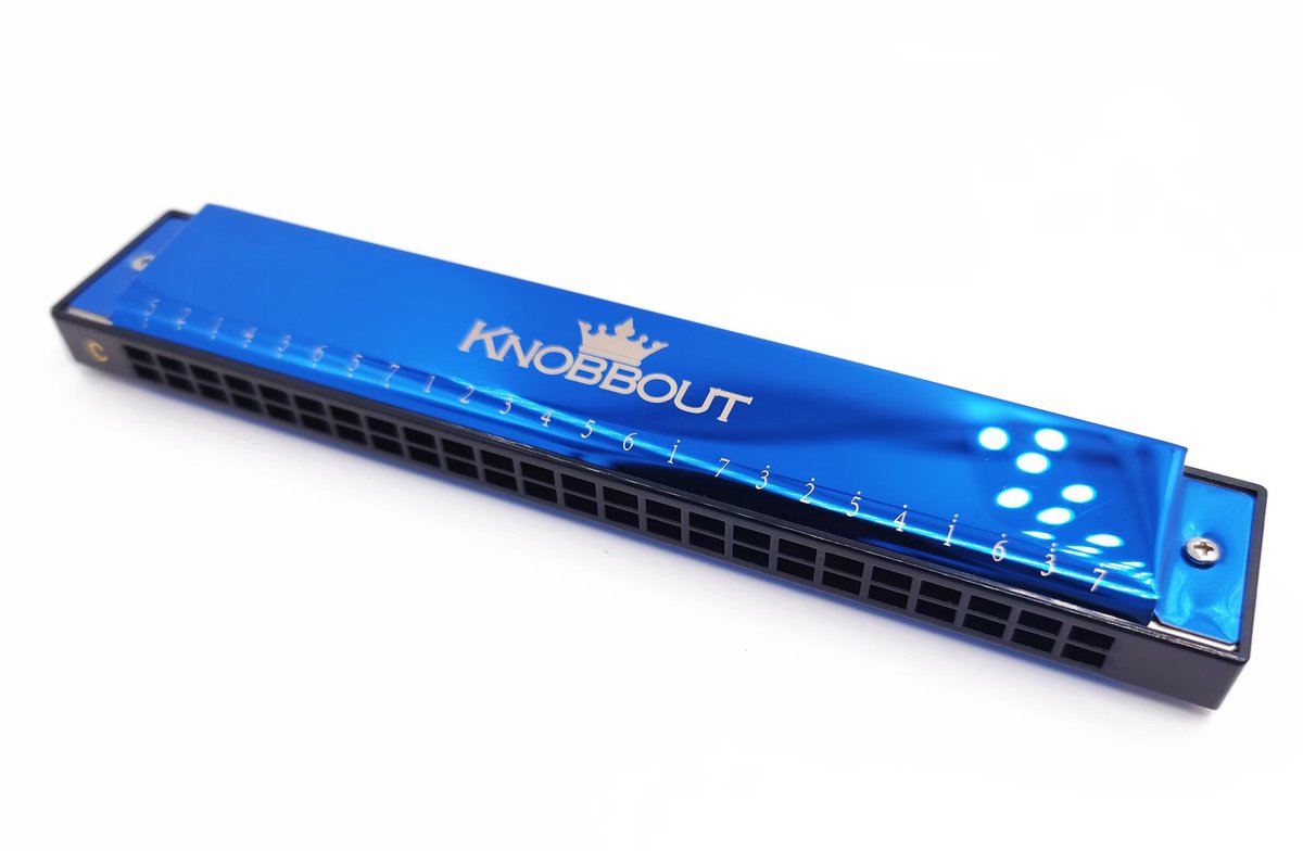 Knobbout Music United – Blauwe Mondharmonica 24 Tonen, C toonsoort