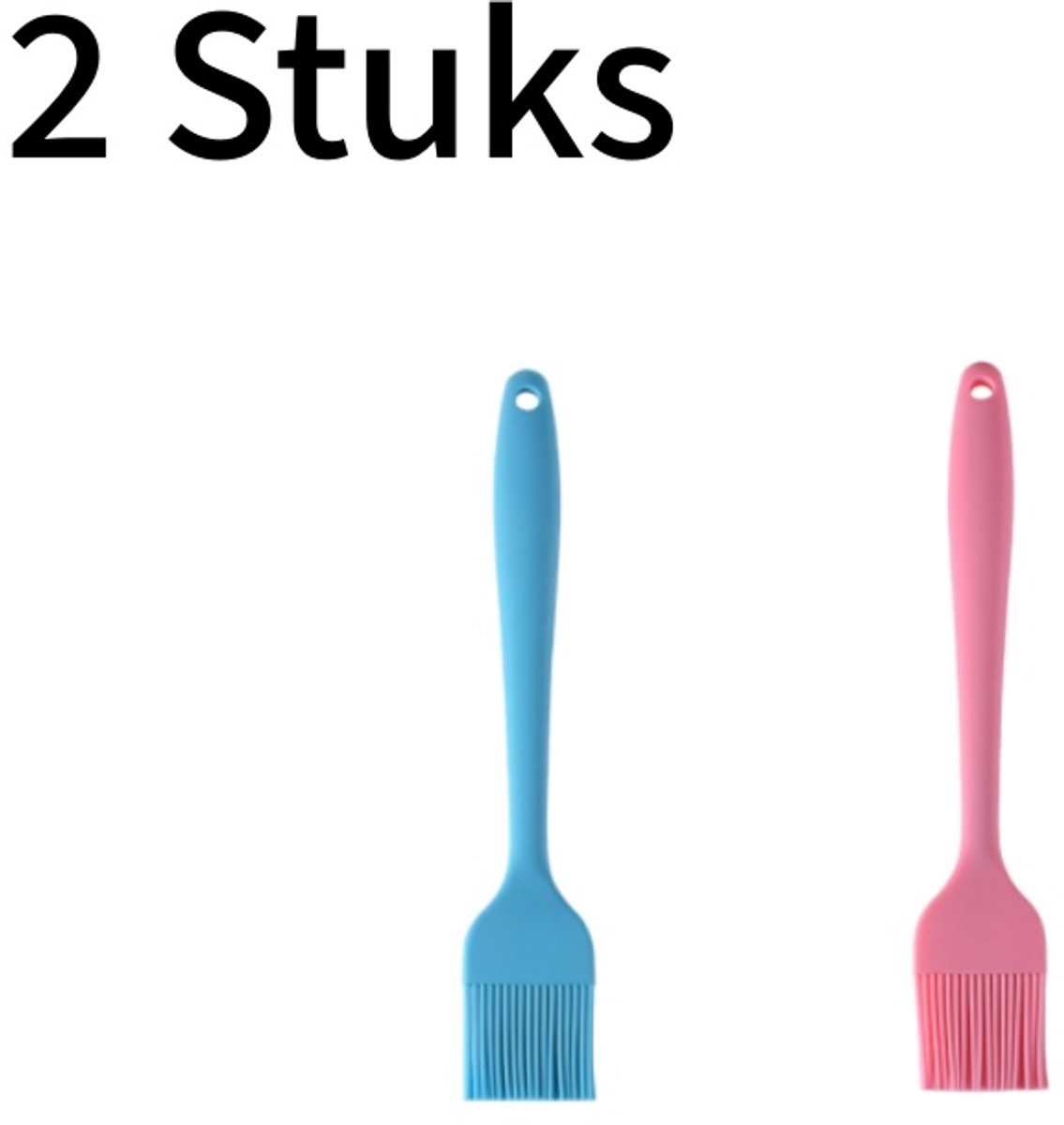 2 stuks - Siliconen BBQ kwast - Oliekwast - Keukenkwast - Klein formaat - Meerkleurig