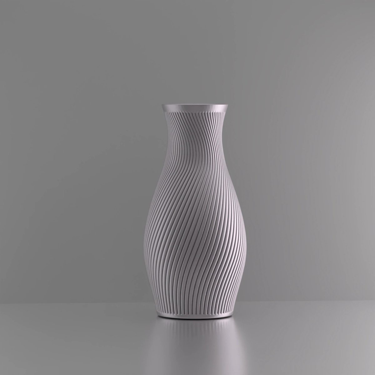 3d-gezellig Diana - Vaas - Waterdicht - Zilver - Maat 30 cm - Kunststof - Modern - Bloemenvaas - 100% gerecycled PLA (bioplastic)