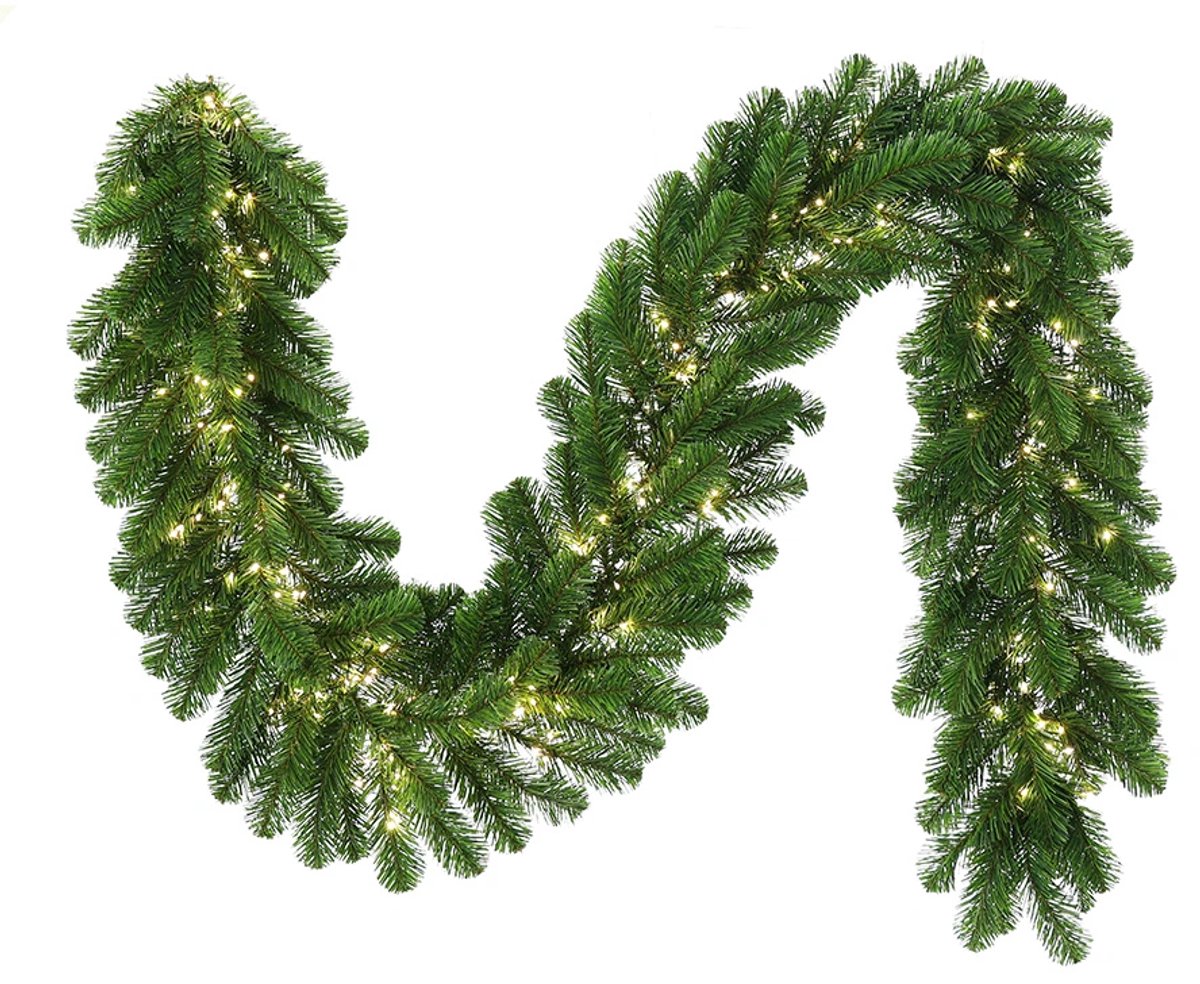 Own Tree Alaskan verlichte guirlande groen 270cm
