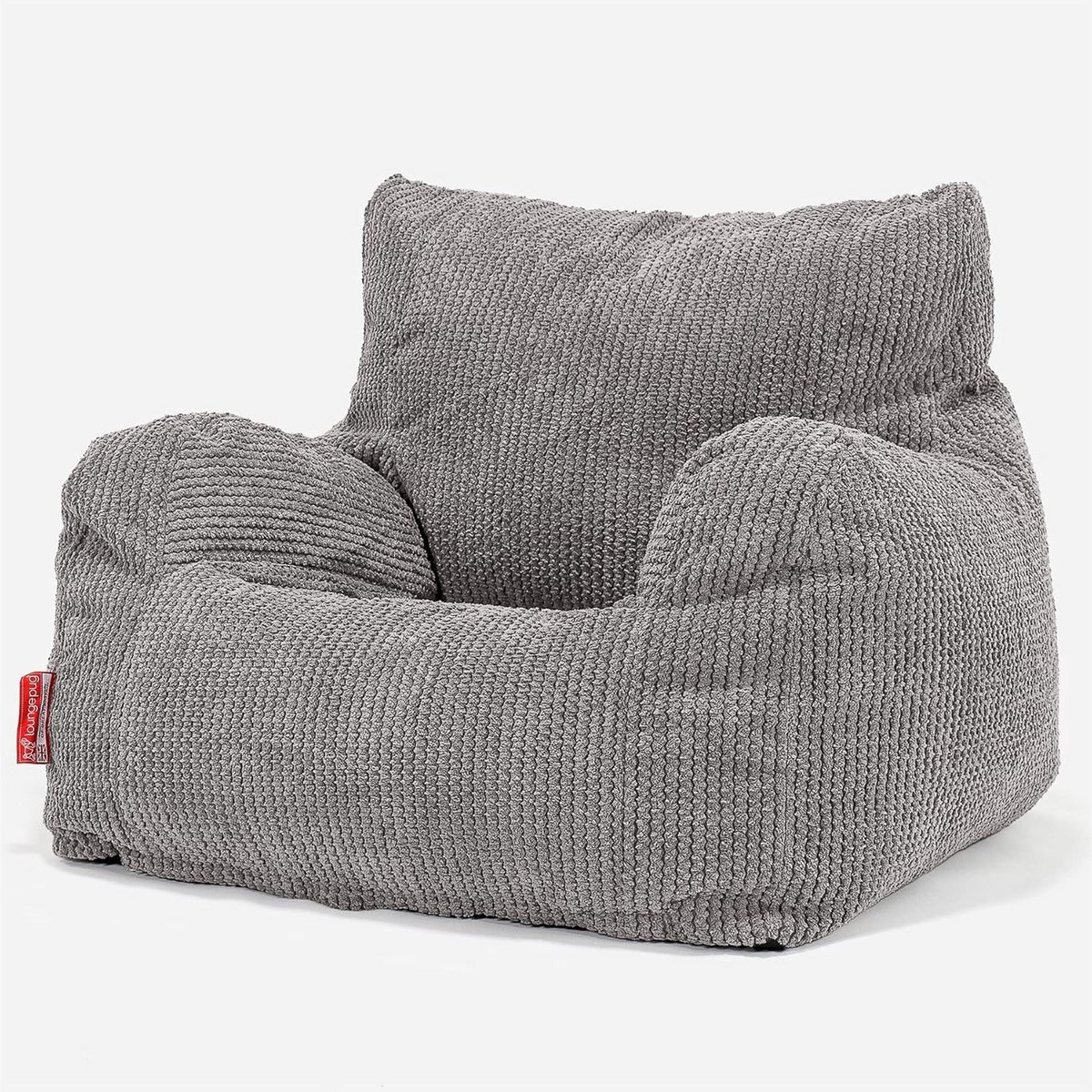 Zitzak Fauteuil Poef met Armleuningen in Charcoal Grijs