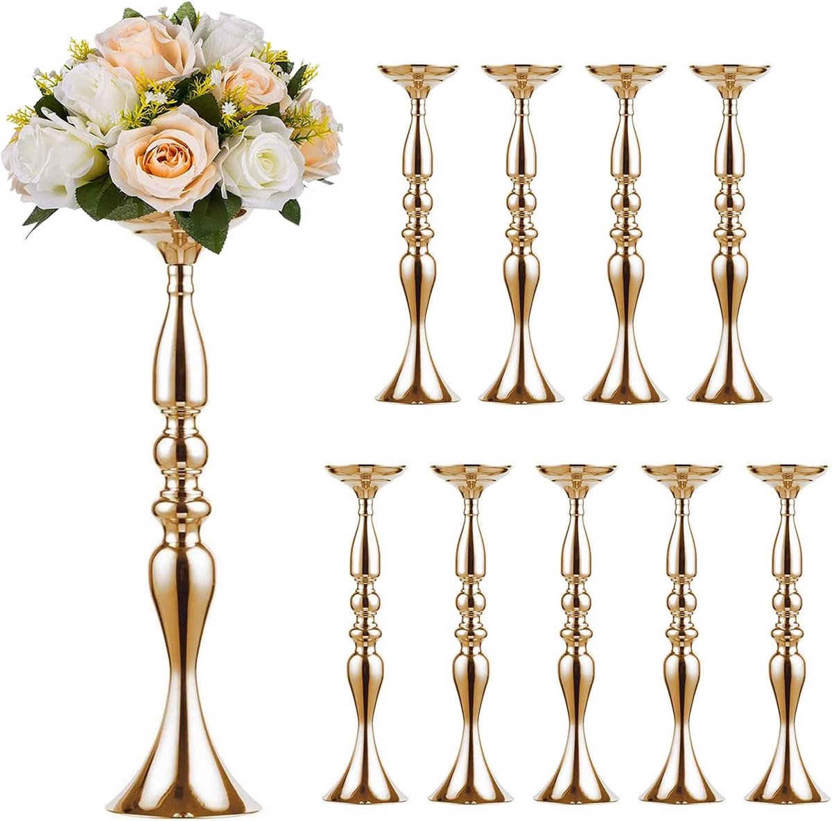 Elegante 50cm Hoge Metalen Kaarsenhouder voor Bruiloft en Evenementen