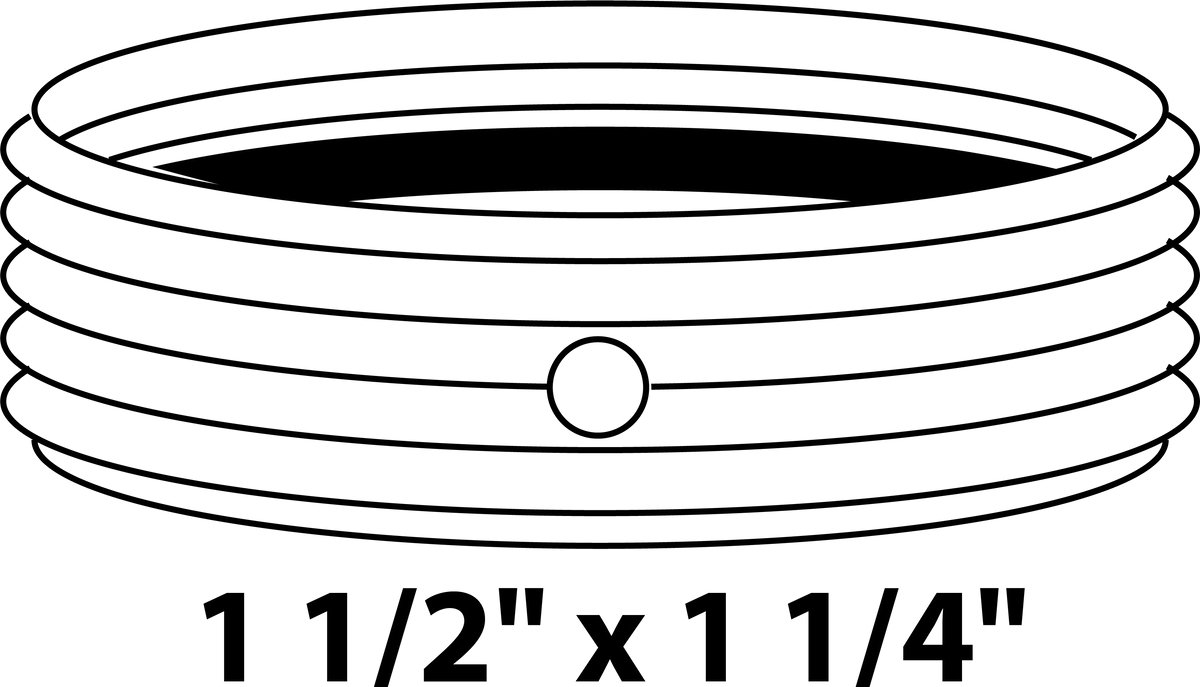 KIRCHHOFF KS reduceerring, wit, 1 1/2"BUx1 1/4"BI, voor sifon