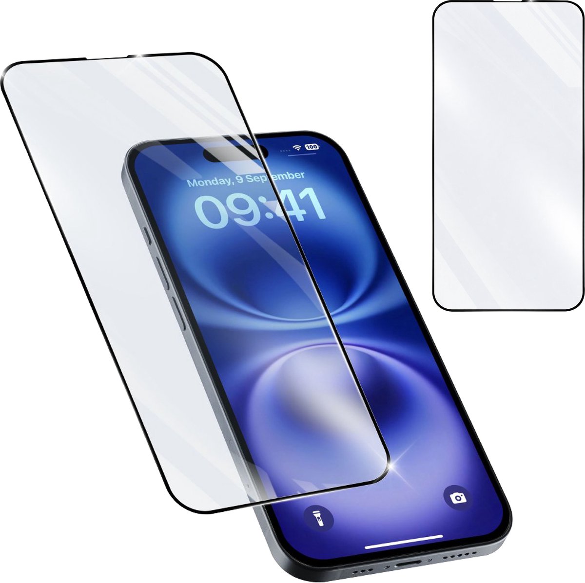 Cellularline Screenprotector 9H Gehard Glas - Geschikt voor iPhone 16 - Edge-to-Edge - Transparant