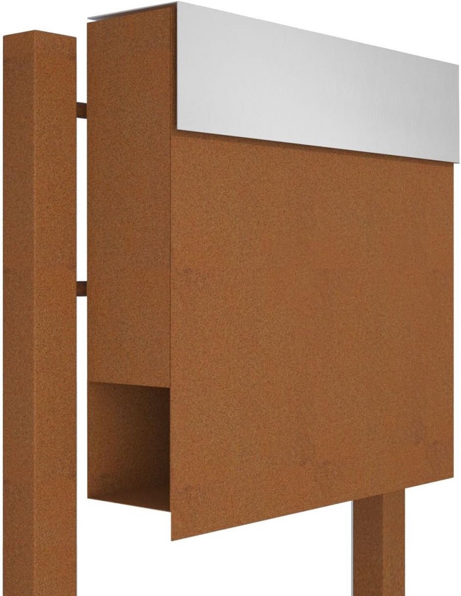 Design staande brievenbus met krantenvak - Perfect voor elke tuin