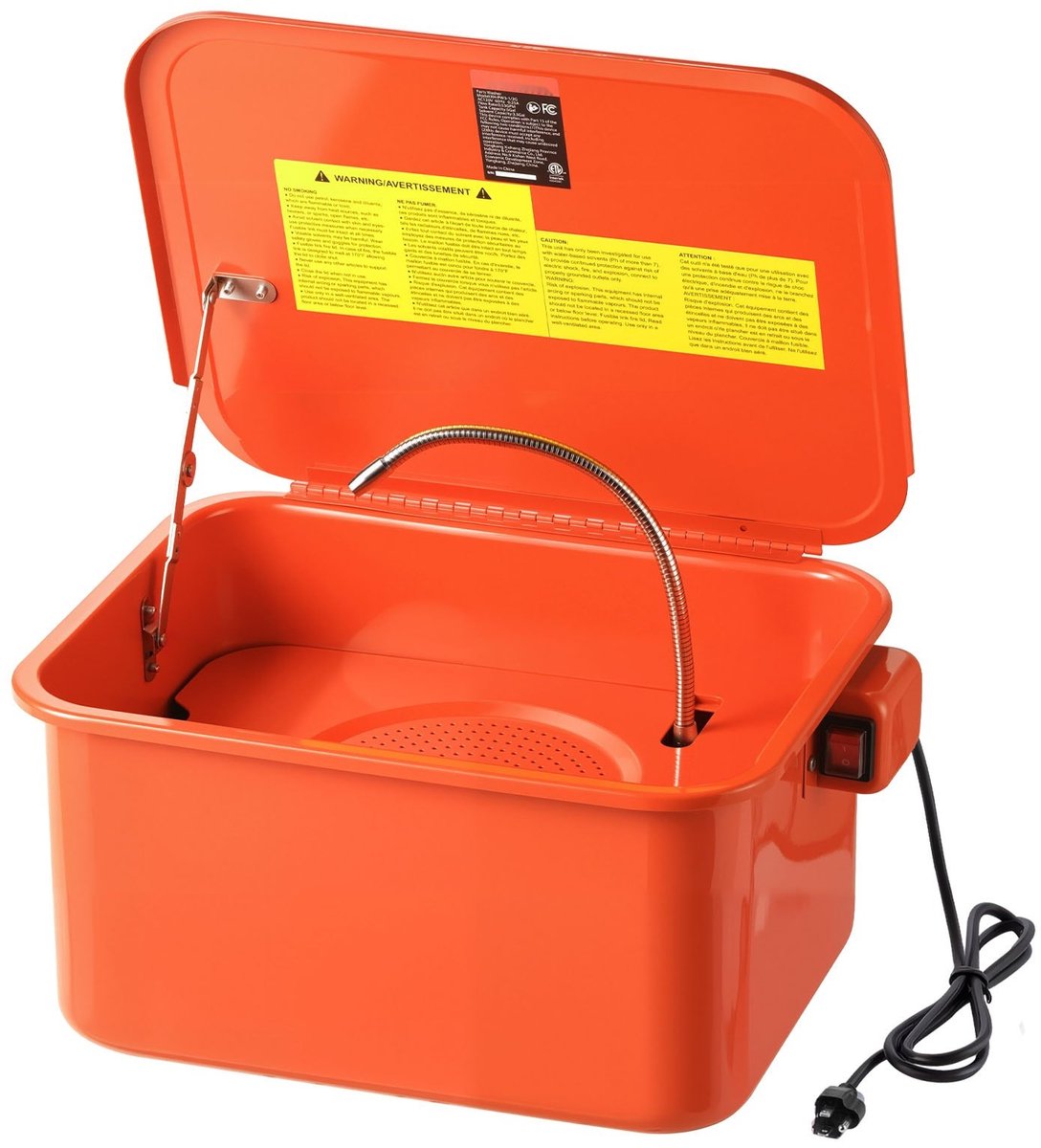 Onderdelenreiniger - Reinigingsbak met elektrische pomp - Tankinhoud 19 l - Oplosmiddelcapaciteit 13 l - Debiet 1,5 l/min - Voor wiellagers, tandwielen, carburateurs