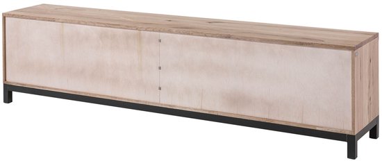 MASSIVMOEBEL24.DE wilde eik TV-meubel beige massief hout 220x40x56 cm (BxTxH) geolied volledig massief gemonteerd VILLANDERS #254