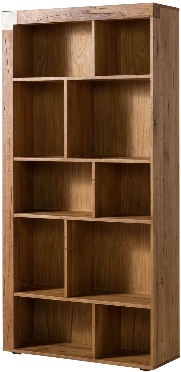 MASSIVMOEBEL24.DE open kast NEW AMSTERDAM #14 natuur massief hout 100 x 204 x 35 cm