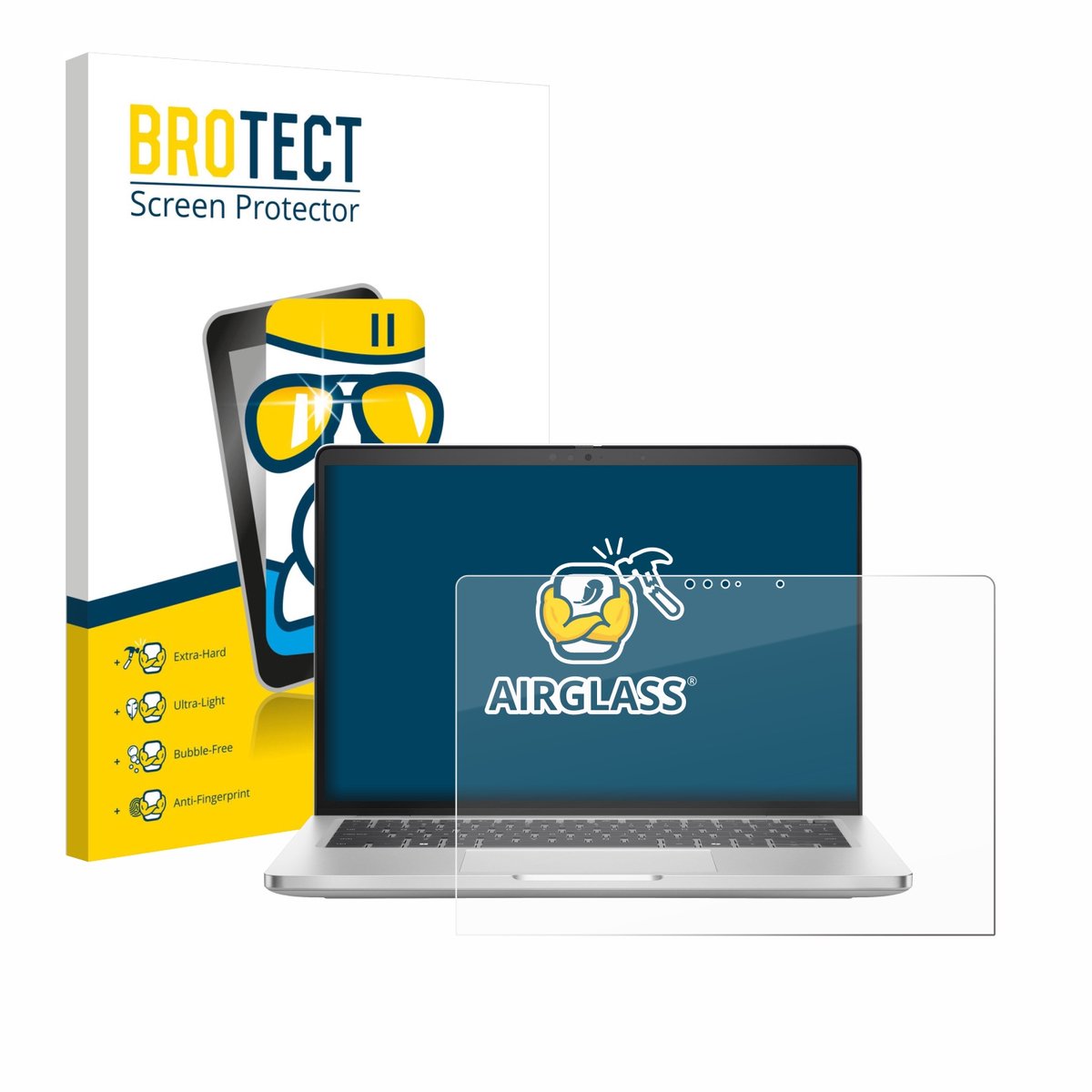 Screenprotector voor Dell Pro 14 Plus 2-in-1 PB14255 Beschermglas transparant