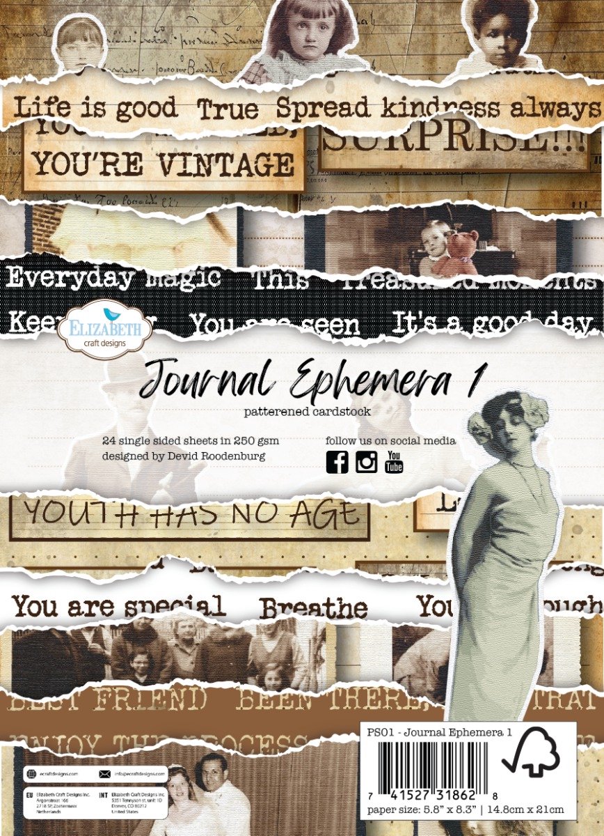 ECD papierblok A5 Journal Ephemera 1