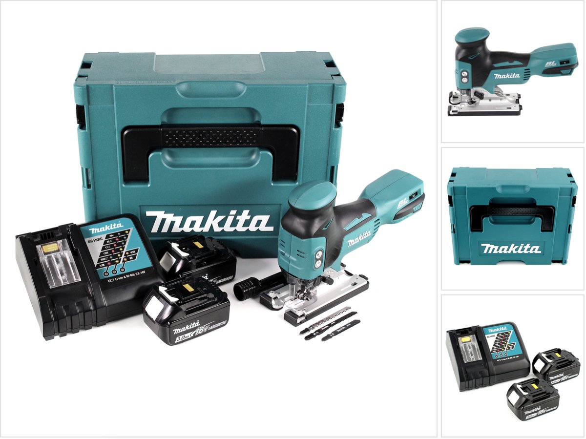 Makita DJV 181 RFJ accu pendelzaag 18V borstelloos + 2x accu 3,0 Ah + lader + Makpac