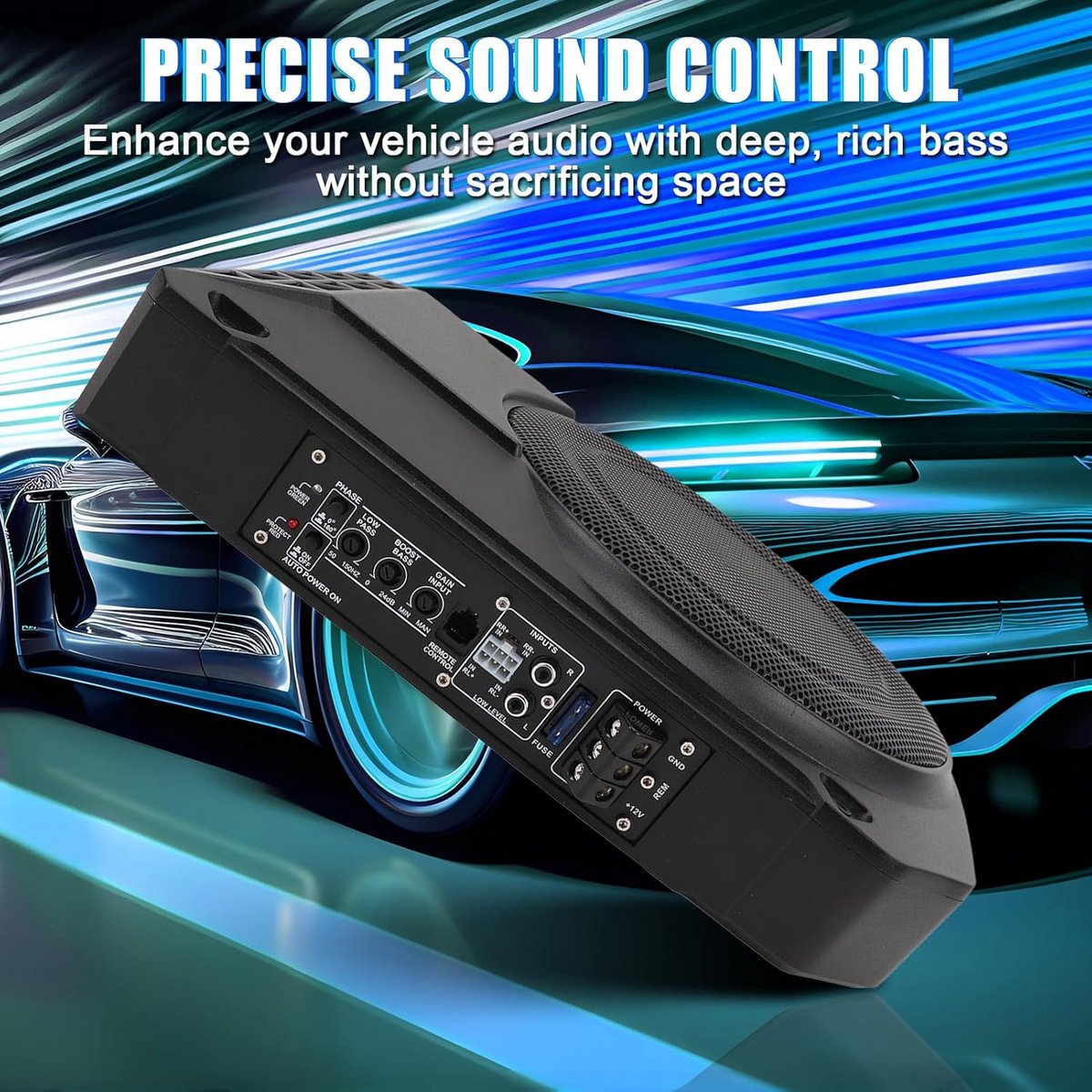 Underseat Subwoofer - Auto Versterking - Speakers - Muziek – foto 2