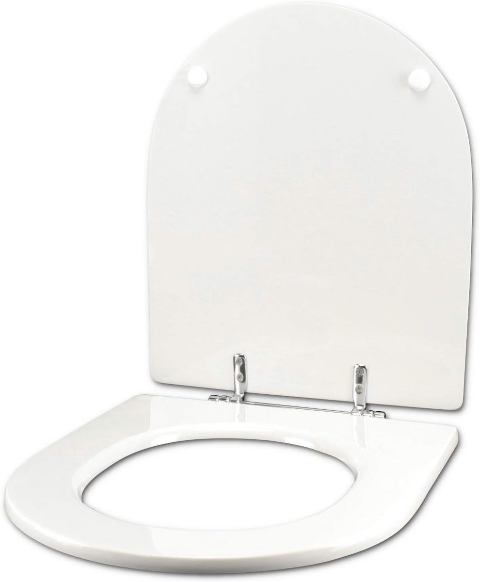 Wc-bril Wit met Chroom Scharnier voor Dolcvita Toilet - Duurzaam en Hygiënisch