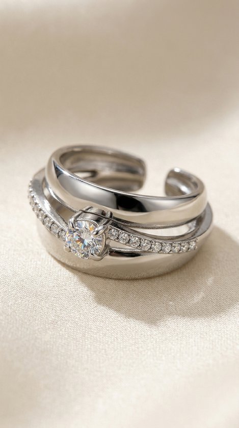 Zilveren ring met diamant | Juwelier