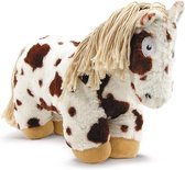 Paarden knuffel 48 cm groot Bruin bont dieren knuffel + educatief instructie pony boekje A4 formaat speelgoed paard